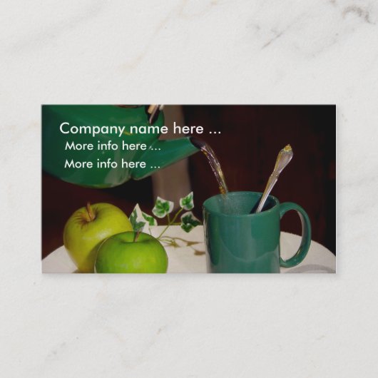 Cartes de visite de café aux fruits pommes (Devant)