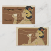 Cartes de visite de café ou de thé - art Nouveau (Devant / Derrière)