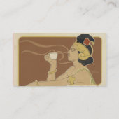 Cartes de visite de café ou de thé - art Nouveau (Dos)