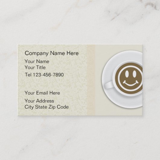 Cartes de visite de café-restaurant (Devant)