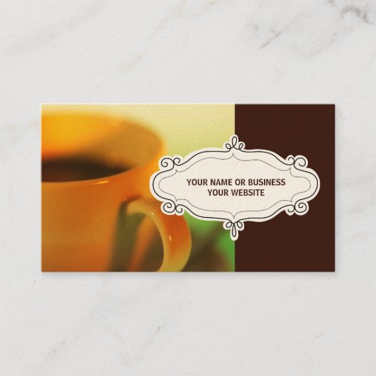 Cartes de visite de cafés {Brown} (Devant)