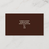 Cartes de visite de cafés {Brown} (Dos)