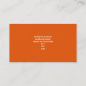 Cartes de visite de cafés {Orange} (Dos)