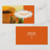 Cartes de visite de cafés {Orange} (Devant / Derrière)