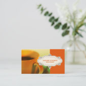 Cartes de visite de cafés {Orange} (Debout devant)