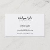 Cartes de visite de caméra | Photographie (Dos)