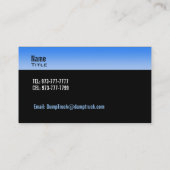 Cartes de visite de camion à benne basculante (Dos)