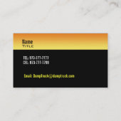 Cartes de visite de camion à benne basculante (Dos)