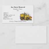 Cartes de visite de camion de chasse-neige (Devant / Derrière)