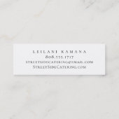 Cartes de visite de camion de nourriture mini (Dos)