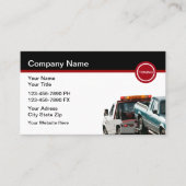 Cartes de visite de camion de remorquage automobil (Devant)