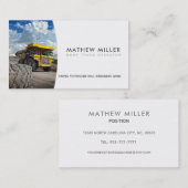 Cartes de visite de camion de vidage (Devant / Derrière)