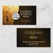 Cartes de visite de camp d'église avec le logo (Devant / Derrière)