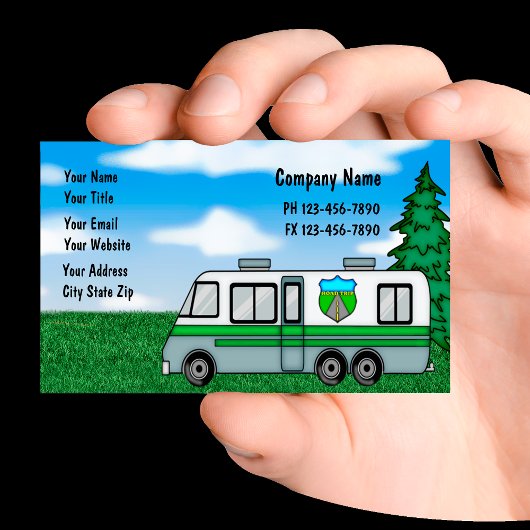 Cartes de visite de camping