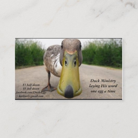 cartes de visite de canard (Dos)