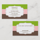 Cartes de visite de Candy Stripes (Devant / Derrière)