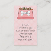 Cartes de visite de caniche de bande dessinée (Dos)