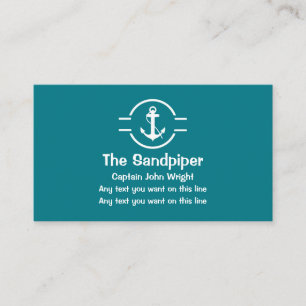 Cartes de visite de capitaine de bateau