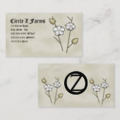 Cartes de visite de capsule de coton (Devant / Derrière)