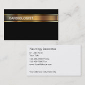 Cartes de visite de cardiologue (Devant / Derrière)