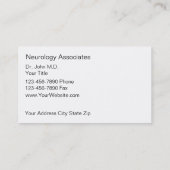 Cartes de visite de cardiologue (Dos)