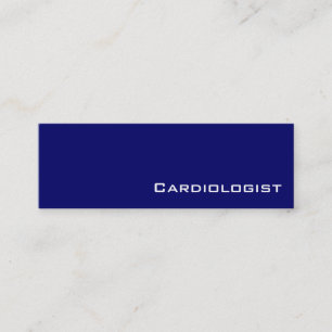 Cartes de visite de cardiologue blanc de la Marine