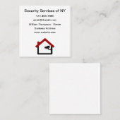 Cartes de visite de Carré des services de sécurité (Devant / Derrière)