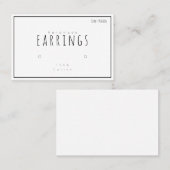 cartes de visite de carte d'affichage des supports (Devant / Derrière)