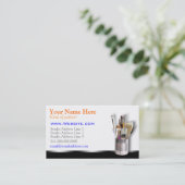 Cartes de visite de carte de profil de l'artiste (Debout devant)