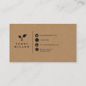 cartes de visite de carte de visite/jardinier de (Dos)