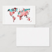 cartes de visite de carte du monde (Devant / Derrière)