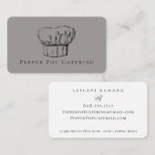 Cartes de visite de casquette de chef (Devant / Derrière)