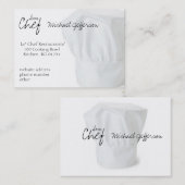 Cartes de visite de casquette de chef (Devant / Derrière)