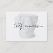 Cartes de visite de casquette de chef (Dos)