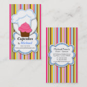 Cartes de visite de casquette de petit gâteau et (Devant / Derrière)