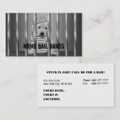 Cartes de visite de cautionnements (Devant / Derrière)