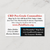 Cartes de visite de CBDA (Dos)