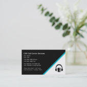 Cartes de visite de centre d'appel de service (Debout devant)