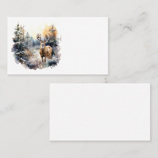 Cartes de visite de cerfs (Devant / Derrière)