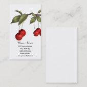 Cartes de visite de cerises (Devant / Derrière)