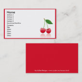 Cartes de visite de cerises (Devant / Derrière)