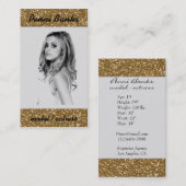 Cartes de visite de chanteur d'actrice de modèle (Devant / Derrière)