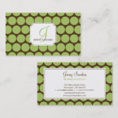 Cartes de visite de charme - Vert/Brown (Devant / Derrière)