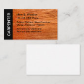 Cartes de visite de charpentier (Devant / Derrière)