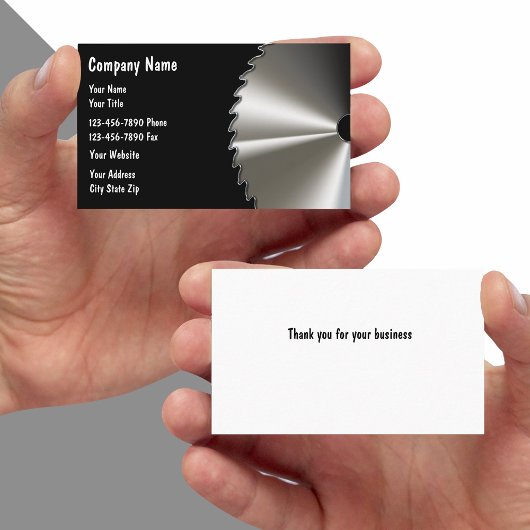 Cartes de visite de charpentier