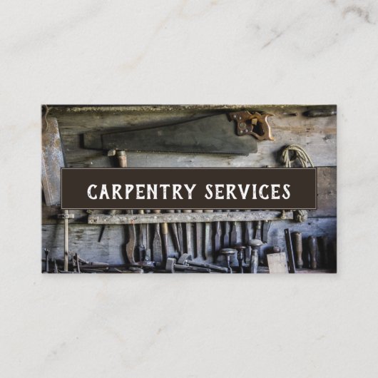 Cartes de visite de charpentier (Devant)