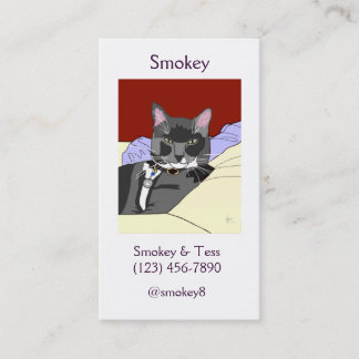Cartes de visite de chat de Tuxie