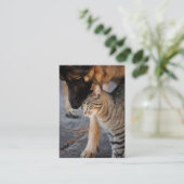 Cartes de visite de chat des meilleurs amis et de (Debout devant)