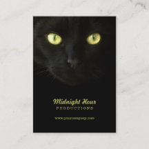 Cartes de visite de chat noir