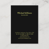 Cartes de visite de chat noir (Dos)